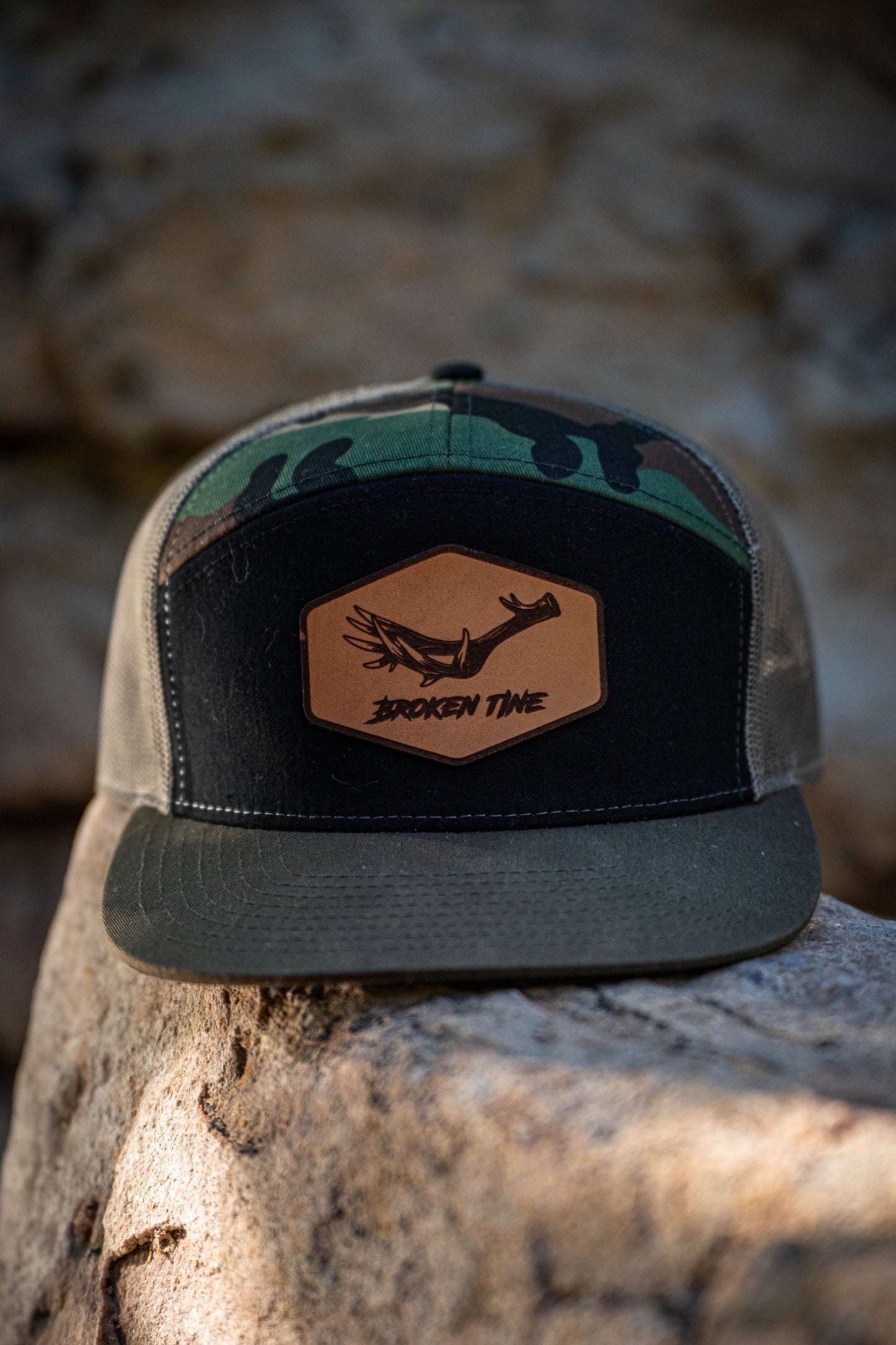 Leather Muley Snapback